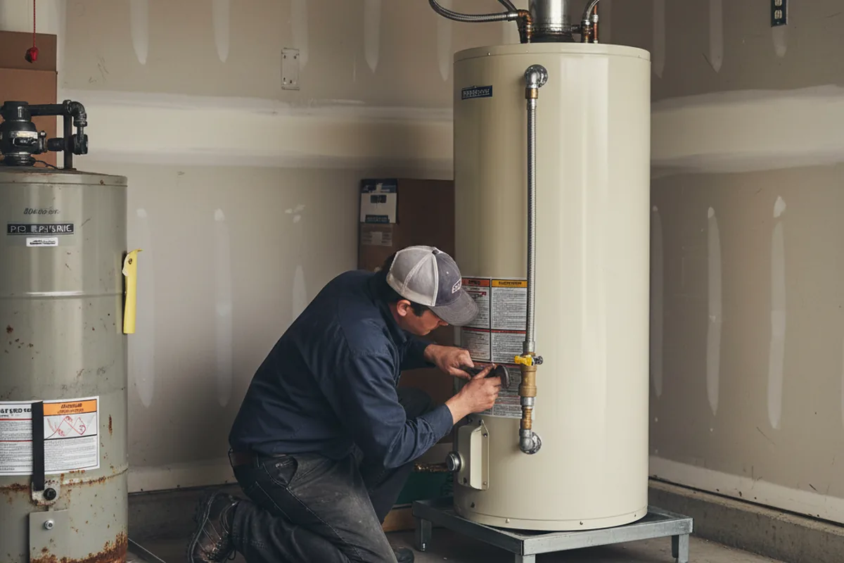 Water heater and shutoff valve replacement in Buffalo Valley